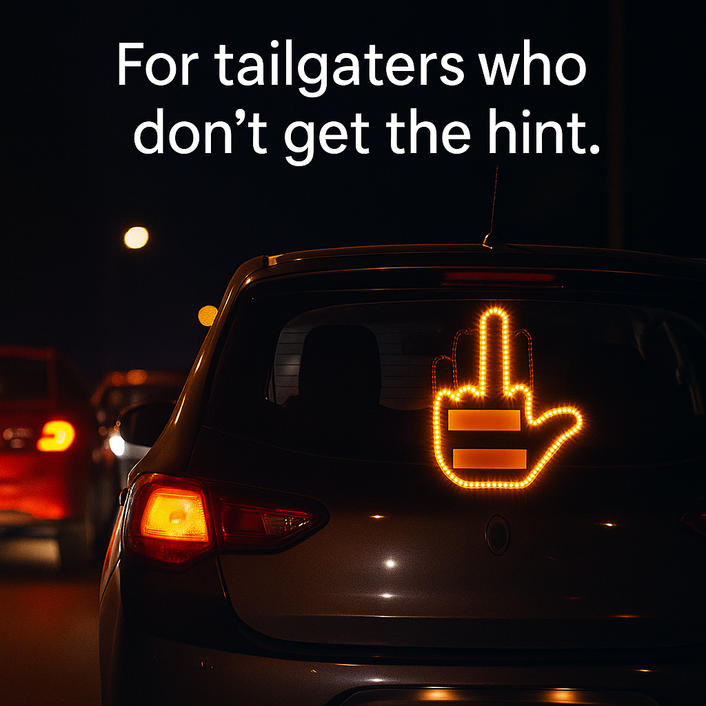 RoadRage™ – LED Middle Finger Sign