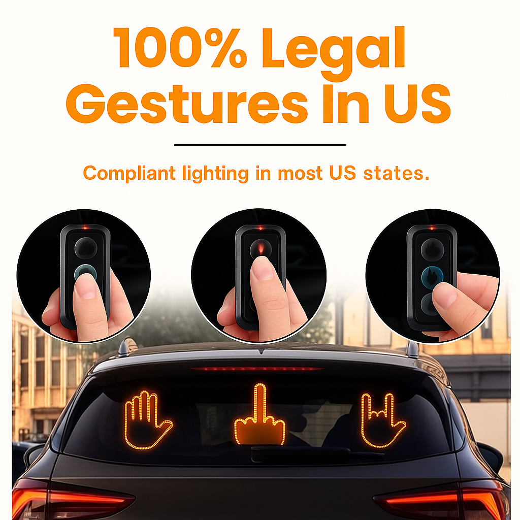 RoadRage™ – LED Middle Finger Sign