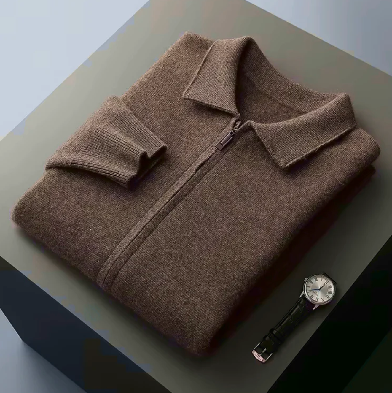 Cashmere Zip Cardigan