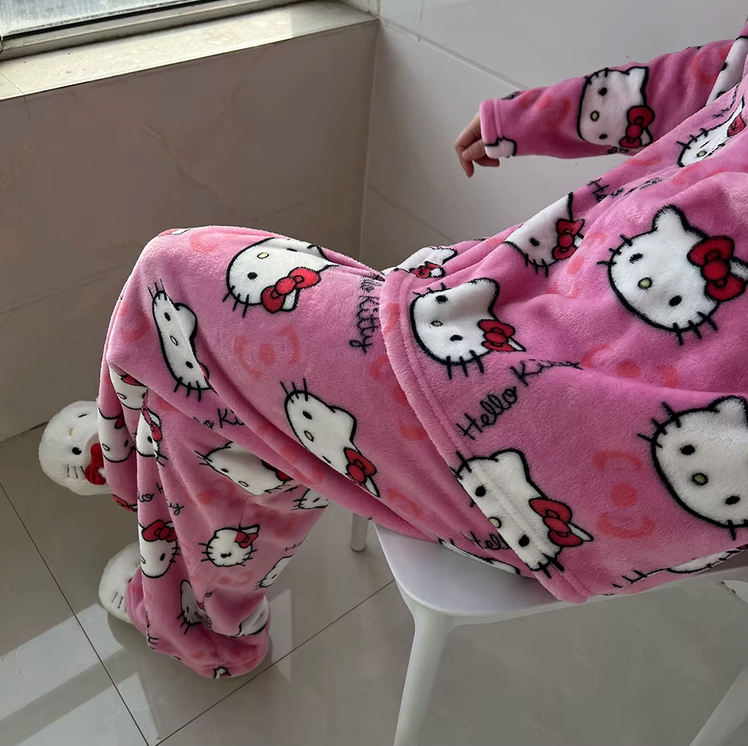 Cute Warm Fleece Pajamas