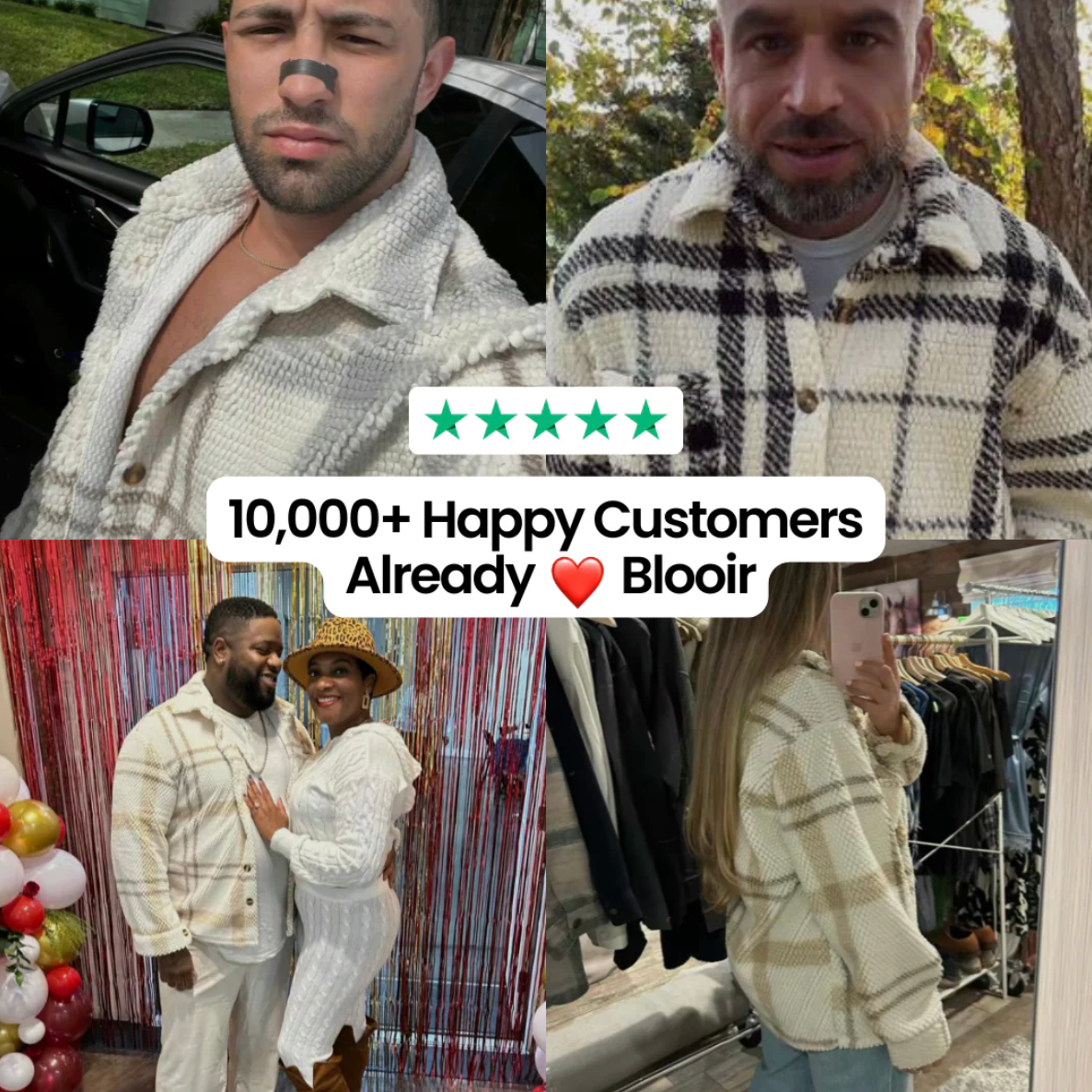 Glacier Plaid Unisex Fleece Jacket