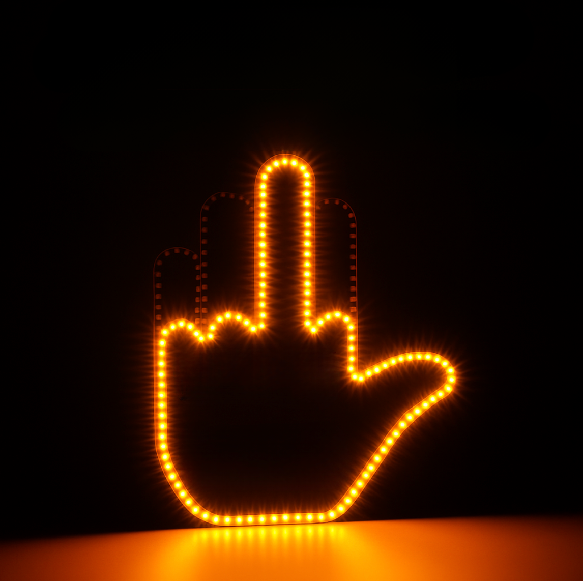RoadRage™ – LED Middle Finger Sign