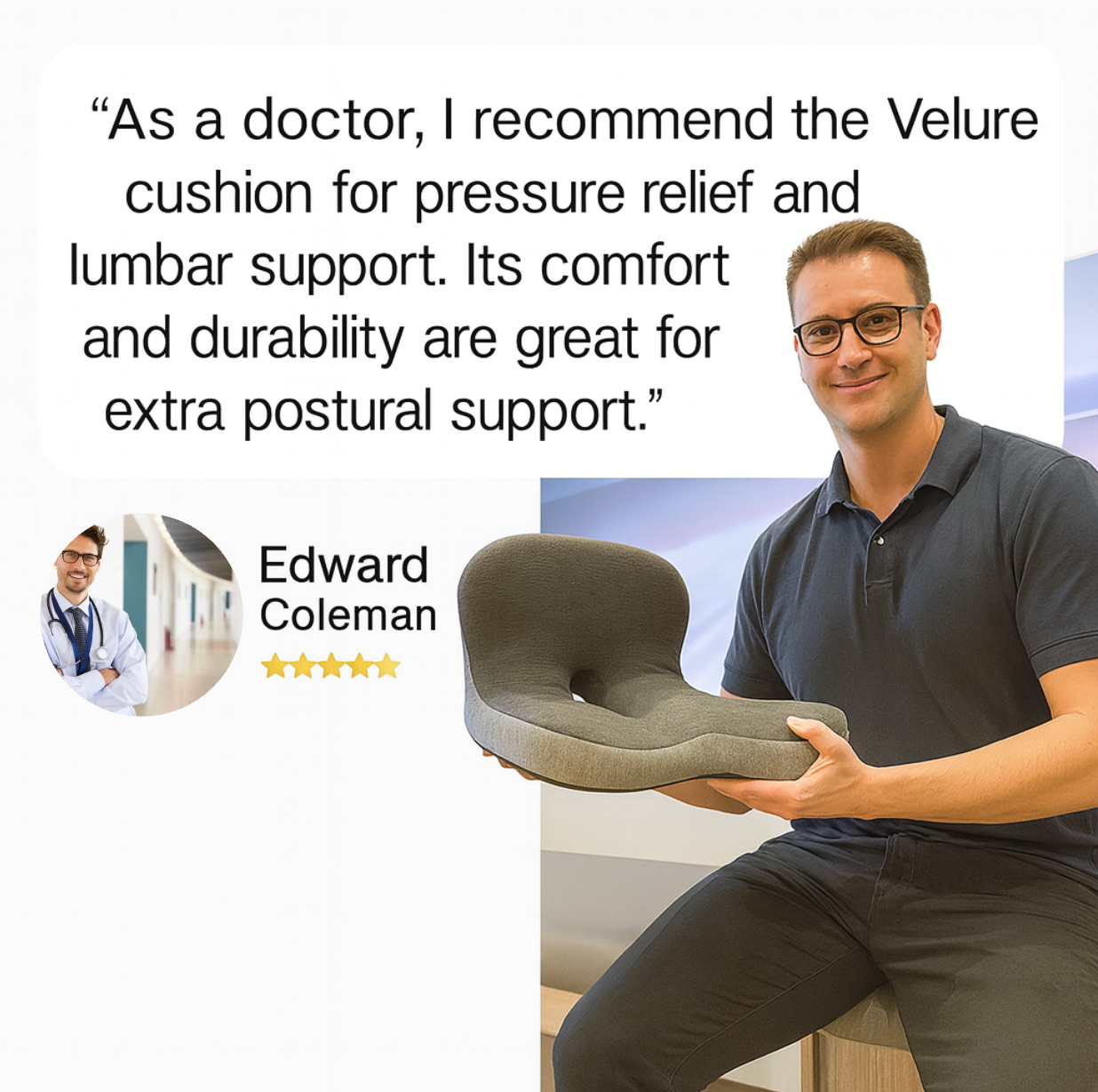 Velure™ - Orthopedic Seat Cushion