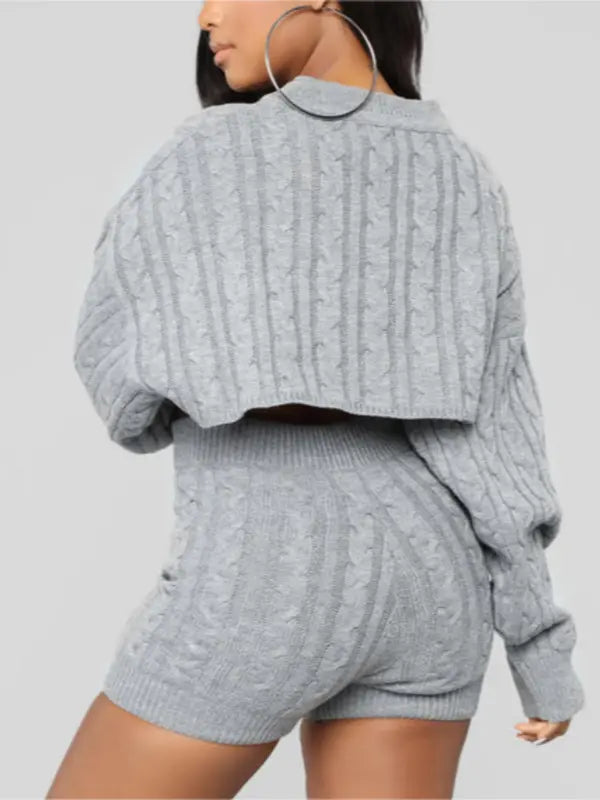 Cable Knit Two-Piece Set