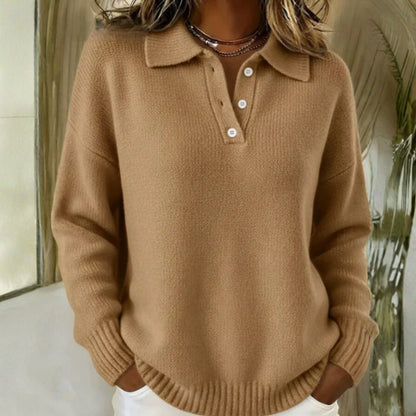 Polo Collar Knit Sweater