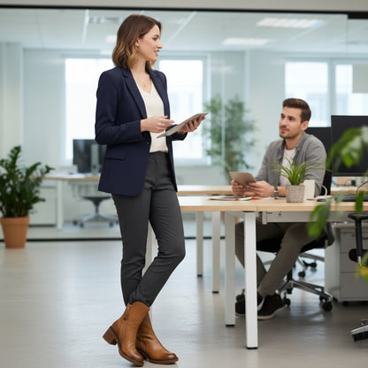 Chelsea Block Heel Ankle Boots