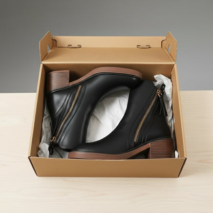 Chelsea Block Heel Ankle Boots