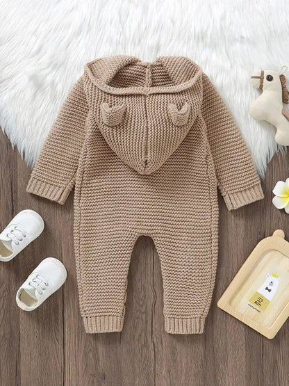 BabyBear Knit Hooded Romper