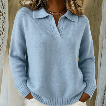 Polo Collar Knit Sweater