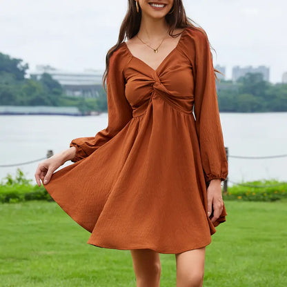 Sienna Twist-Front Mini Dress