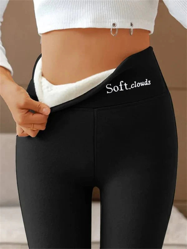 Soft Clouds Winter Fleece Leggings