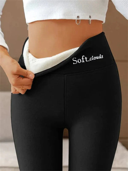 Soft Clouds Winter Fleece Leggings
