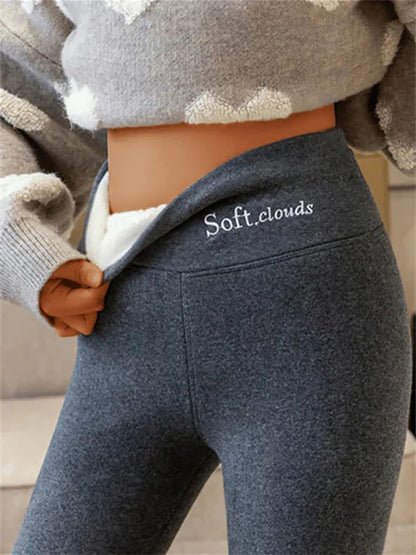 Soft Clouds Winter Fleece Leggings