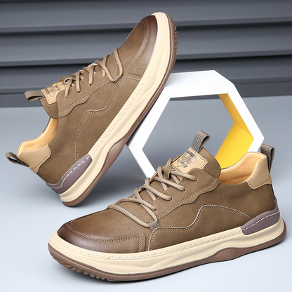 LuxeStride Leather Sneakers