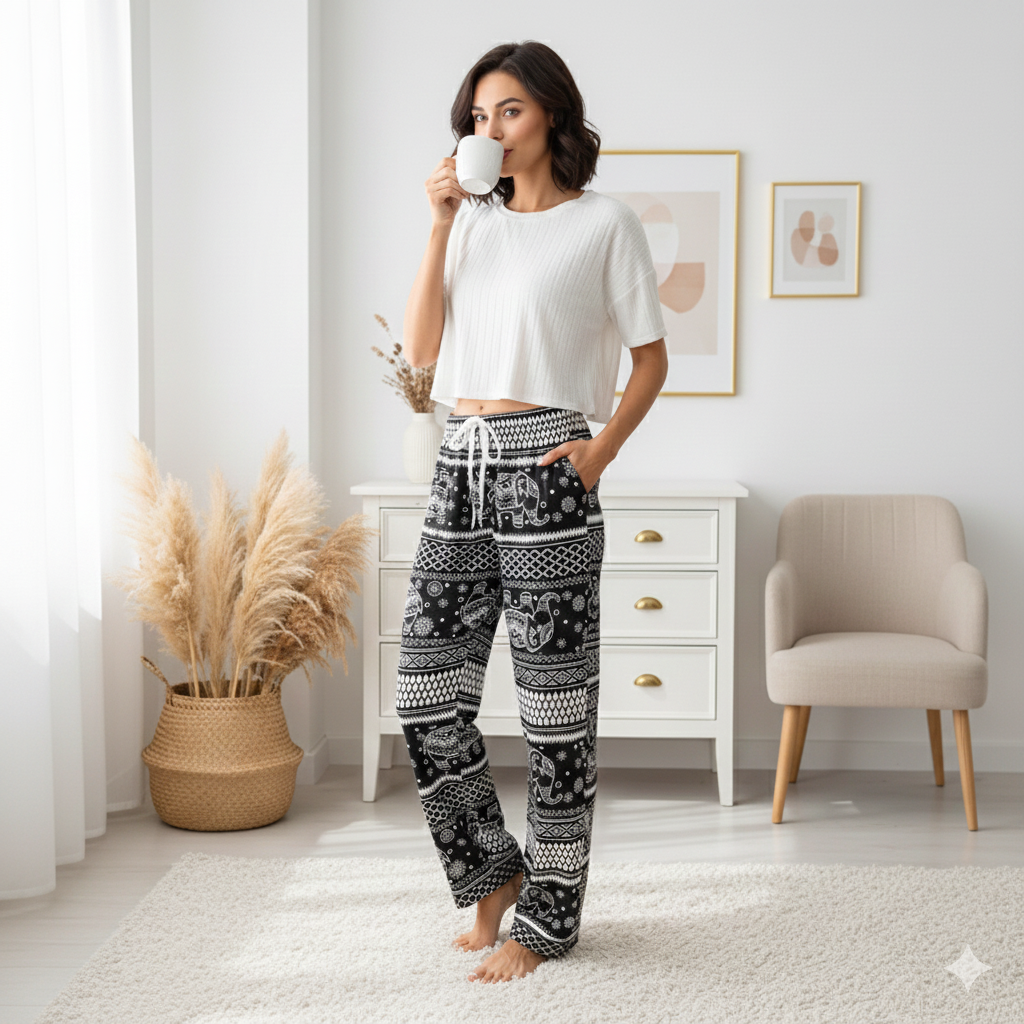 Solaya Print Pants