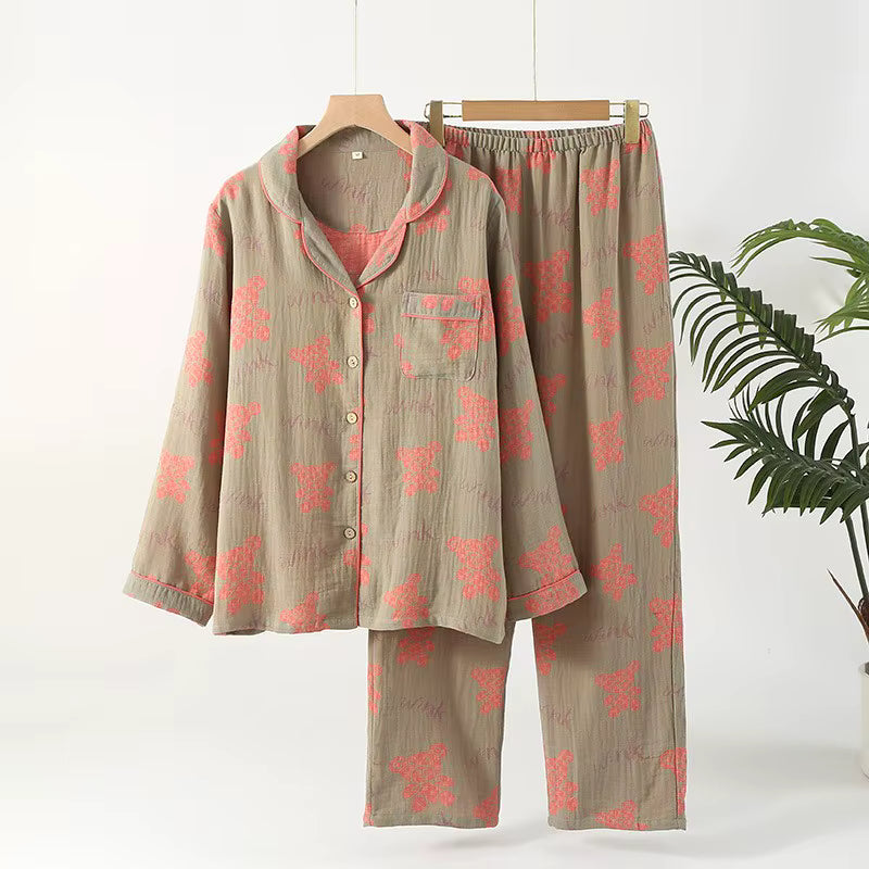 Velure™ – Women's Jacquard 100% Cotton Pajama Set