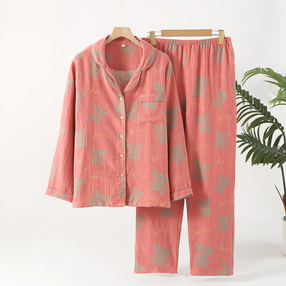 Velure™ – Women's Jacquard 100% Cotton Pajama Set