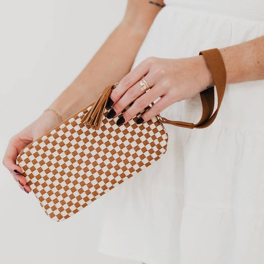 PearlWeave™ Checkered Clutch
