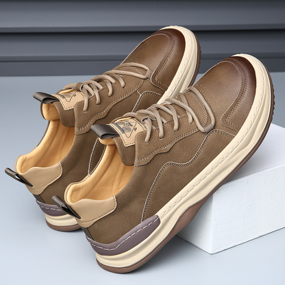 LuxeStride Leather Sneakers