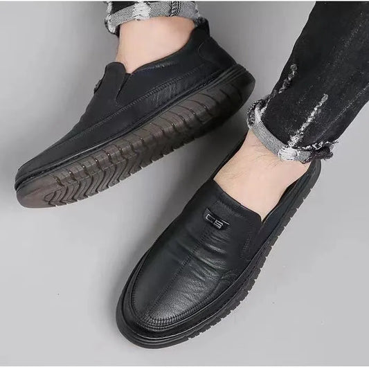 Premium Genuine Leather Slip-On Comfort Loafers