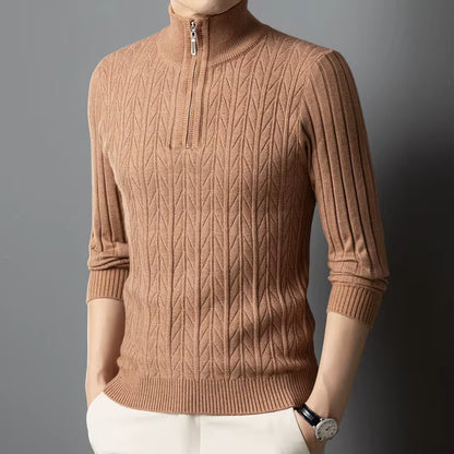 Semi-high-neck Men's Sweater