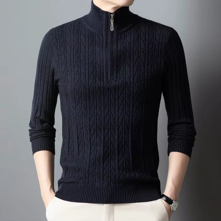 Semi-high-neck Men's Sweater