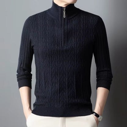 Semi-high-neck Men's Sweater