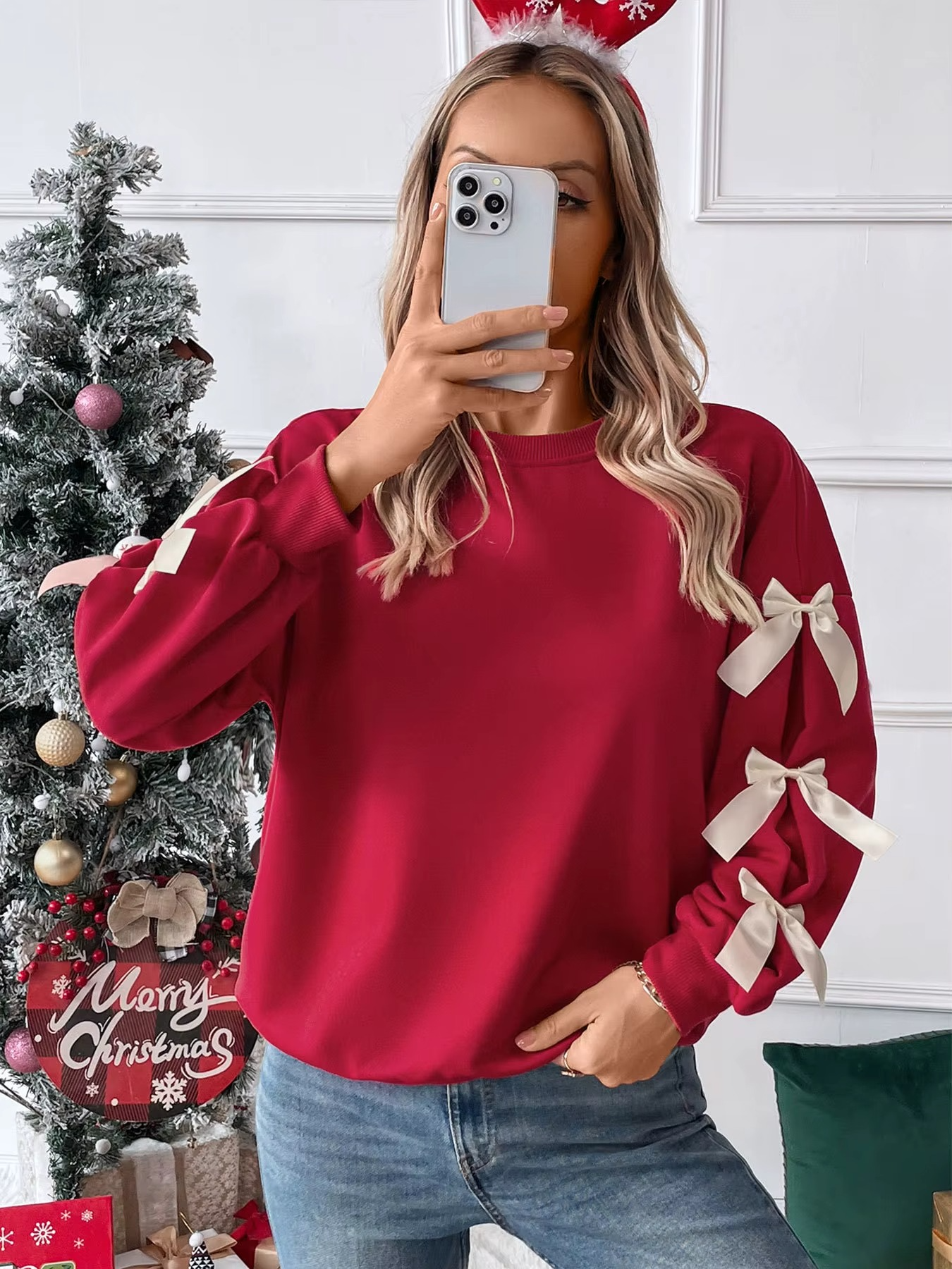 BowCharm™ Cozy Loose Winter Sweatshirt