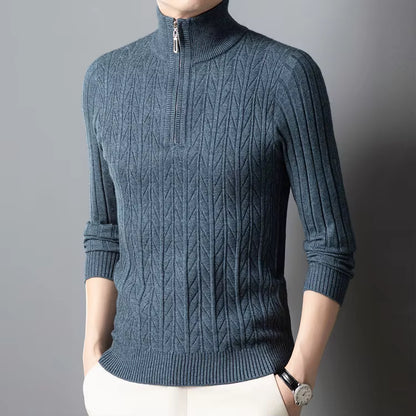 Semi-high-neck Men's Sweater