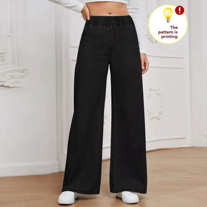 PalazzoEase™ Casual Denim-Style Pants