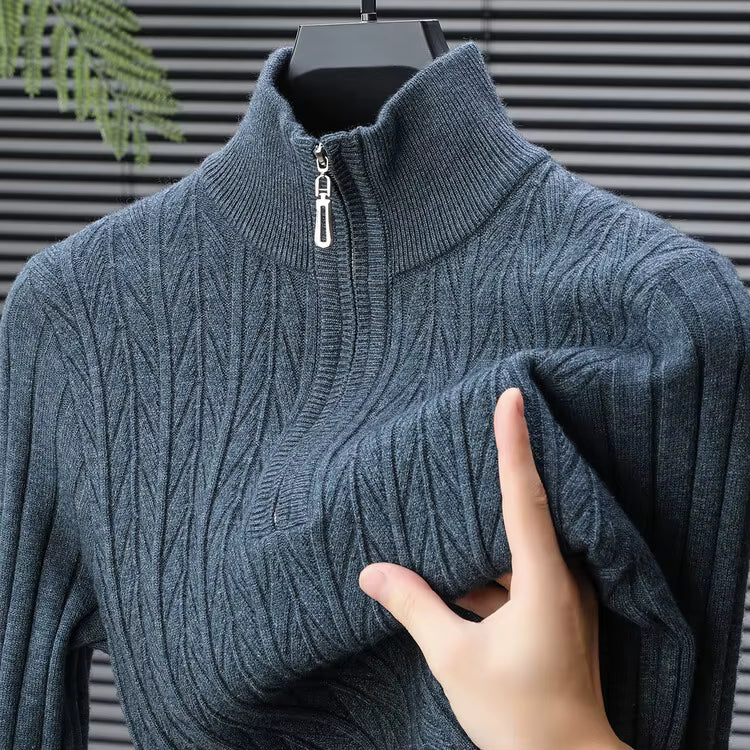 Semi-high-neck Men's Sweater