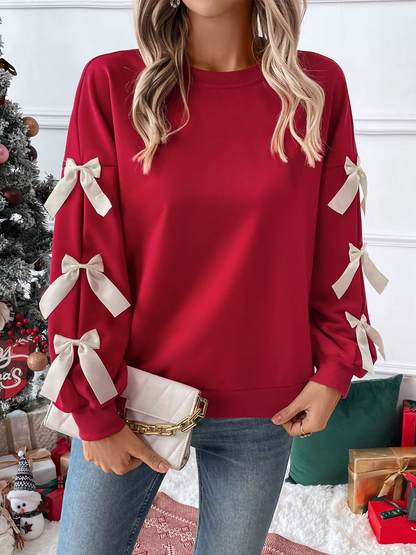 BowCharm™ Cozy Loose Winter Sweatshirt