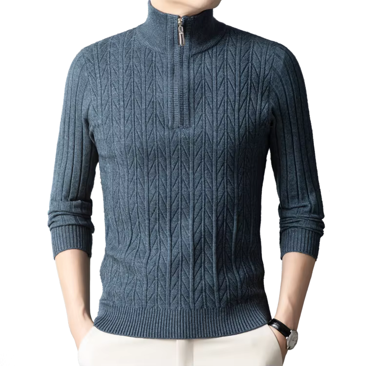 Semi-high-neck Men's Sweater