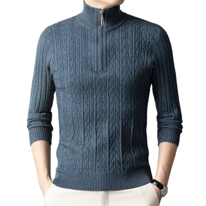 Semi-high-neck Men's Sweater