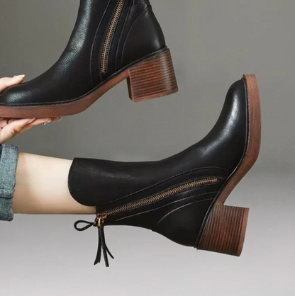 Chelsea Block Heel Ankle Boots