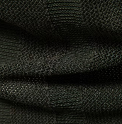 Textured Knit Polo Sweater