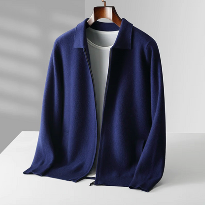 Cashmere Zip Cardigan