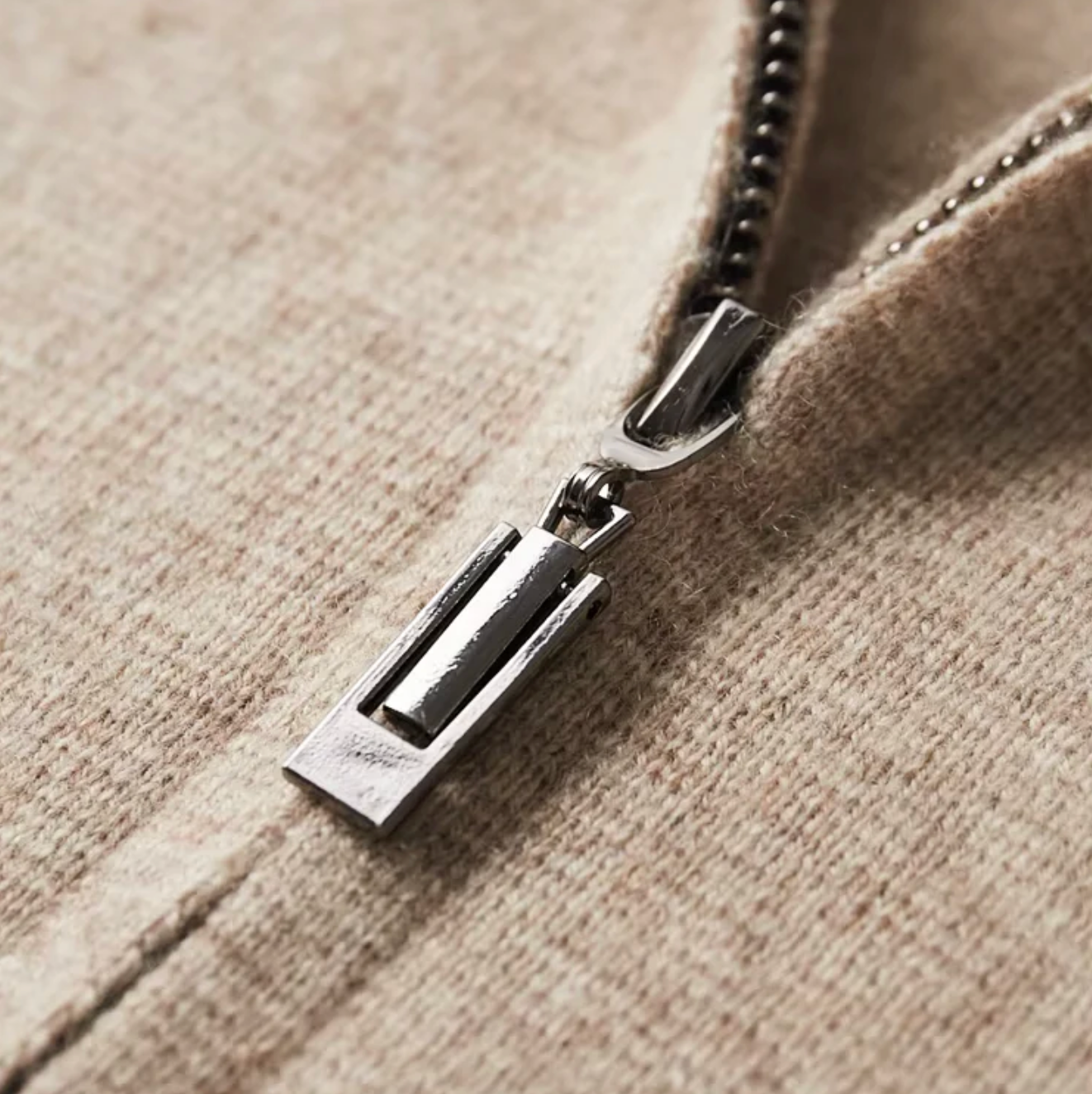 Cashmere Zip Cardigan