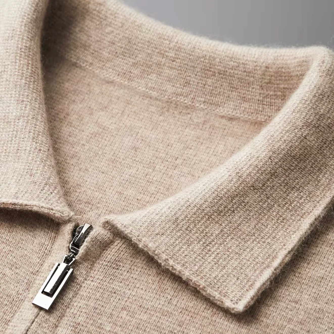 Cashmere Zip Cardigan