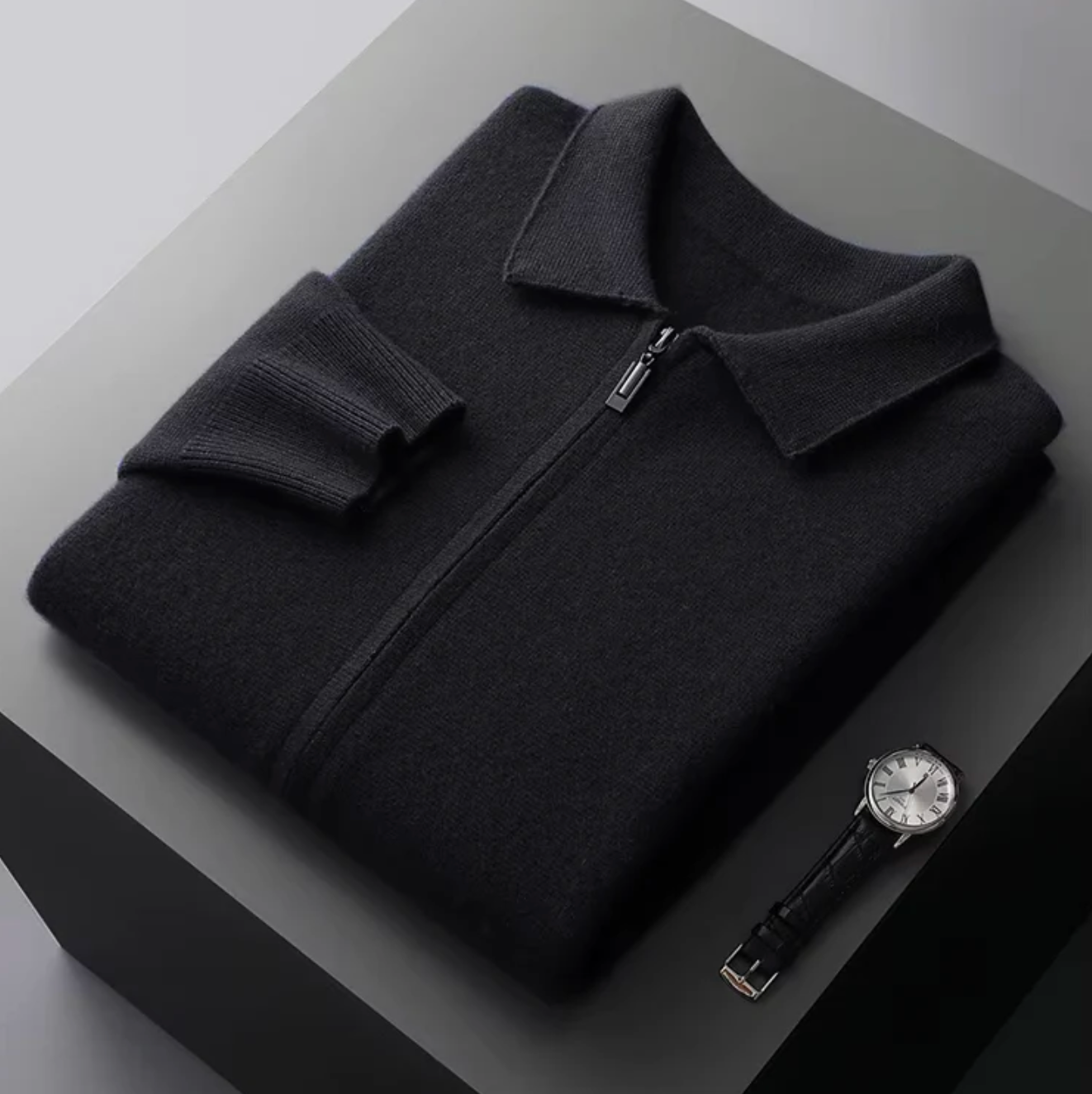 Cashmere Zip Cardigan