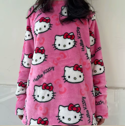 Cute Warm Fleece Pajamas