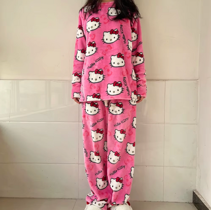 Cute Warm Fleece Pajamas