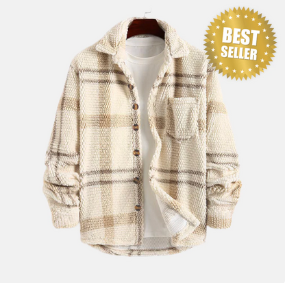 Glacier Plaid Unisex Fleece Jacket
