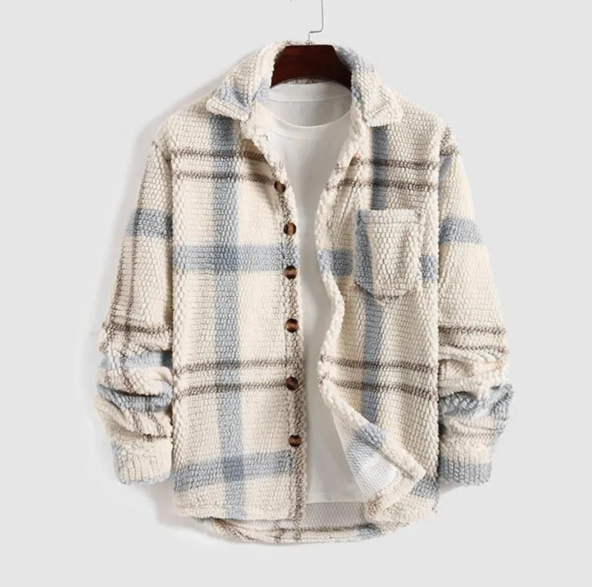 Glacier Plaid Unisex Fleece Jacket