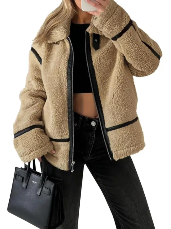 Aspen Shearling Moto Jacket