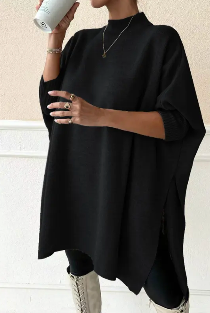 Luxe Ease Oversized Mockneck Sweater
