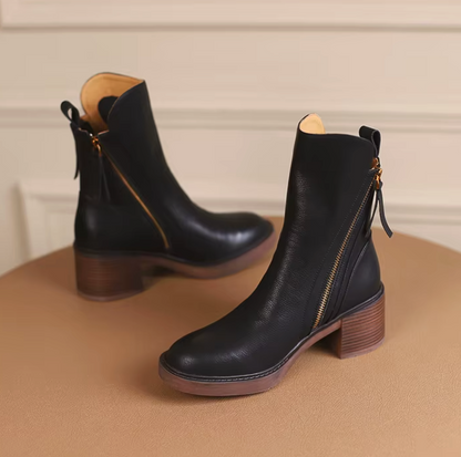 Chelsea Block Heel Ankle Boots