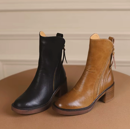 Chelsea Block Heel Ankle Boots