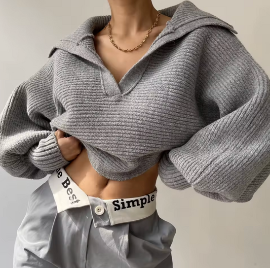 Aurora Turn-Down Knit