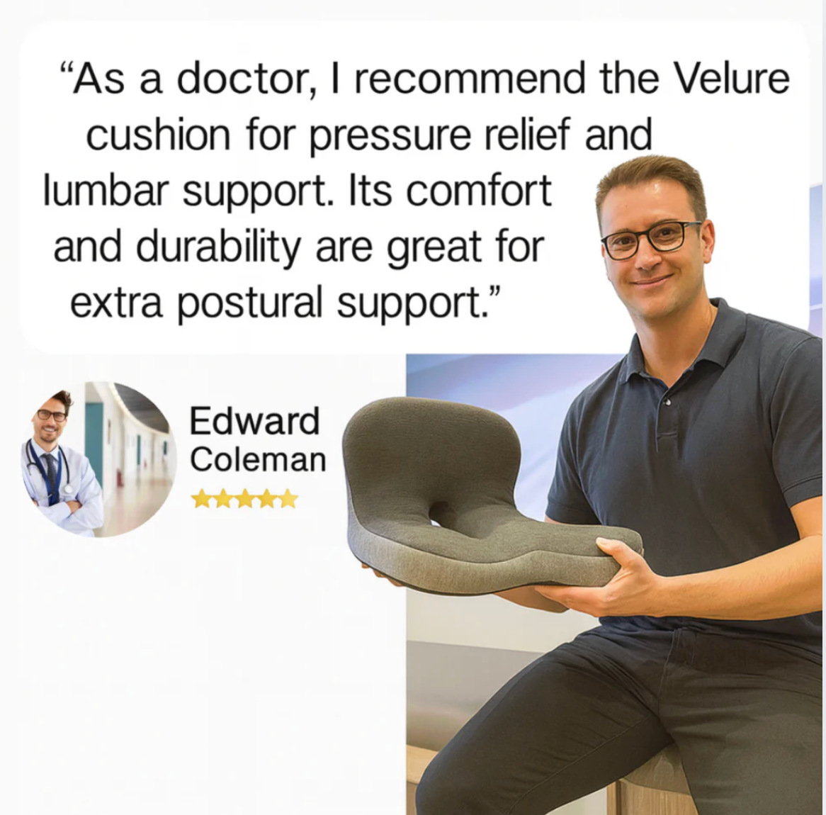 Velure™ -  Instant Back Pain Relief Cushion